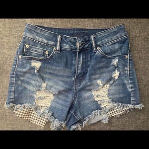 Rue21 Distressed Denim Shorts Size 0